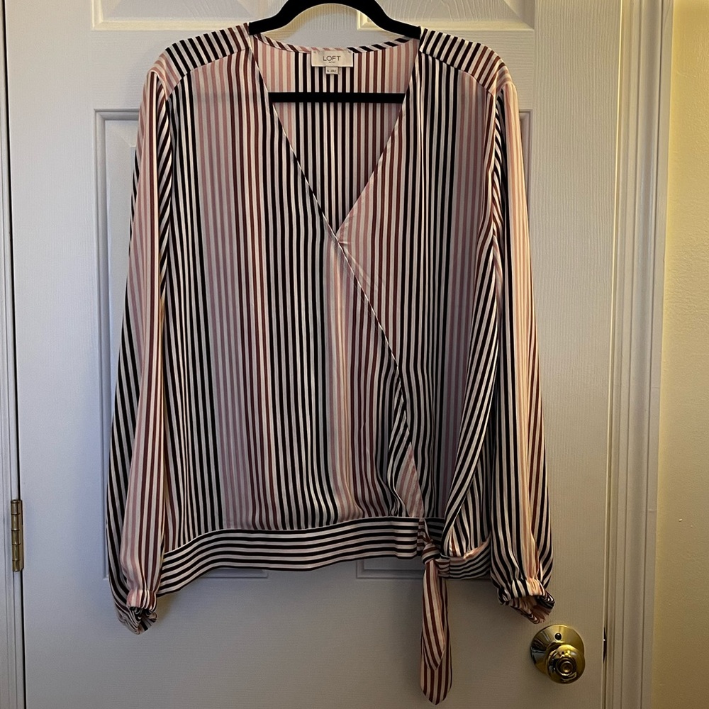 XL Striped LOFT Blouse